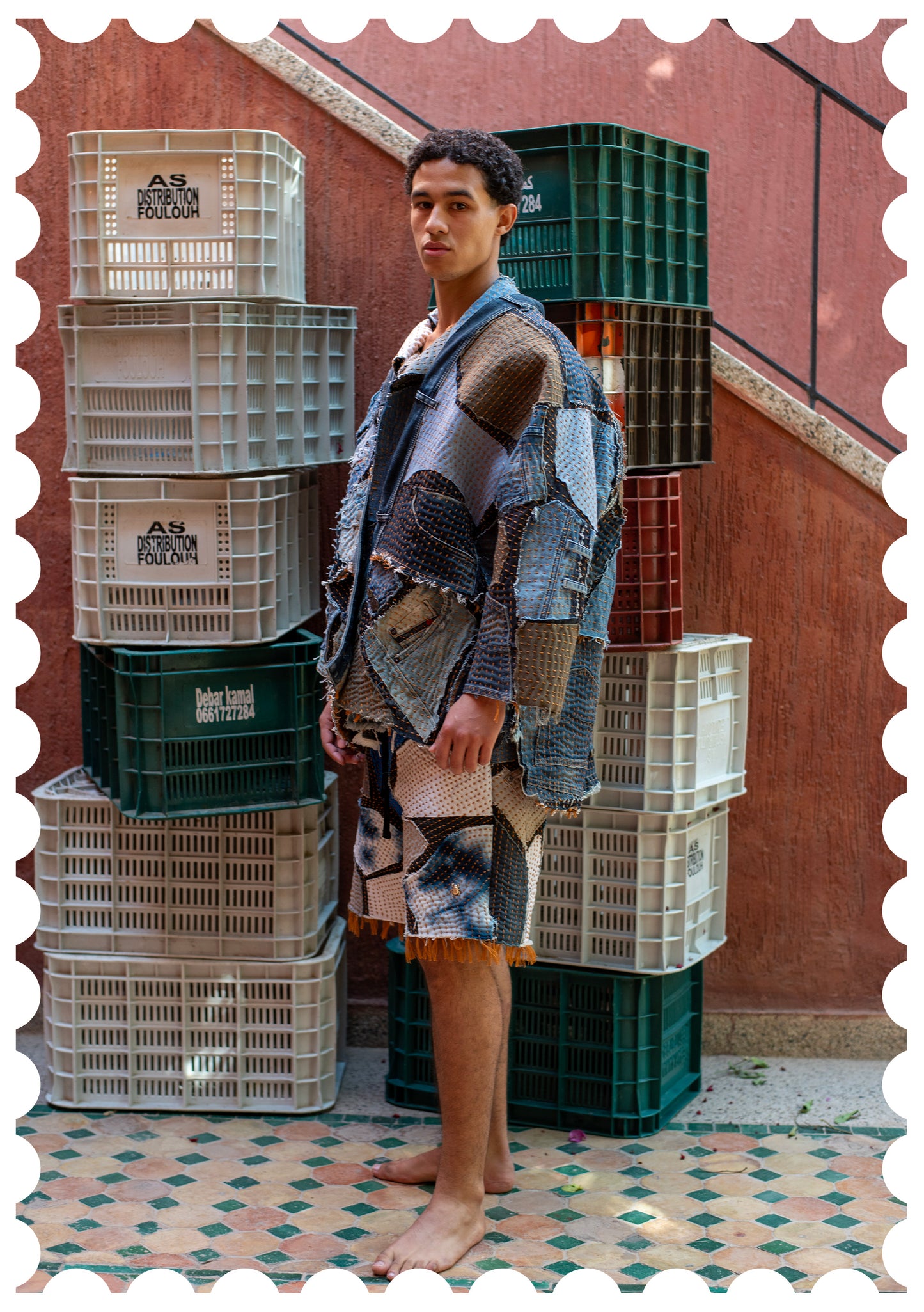 Denim Patchwork Kimono