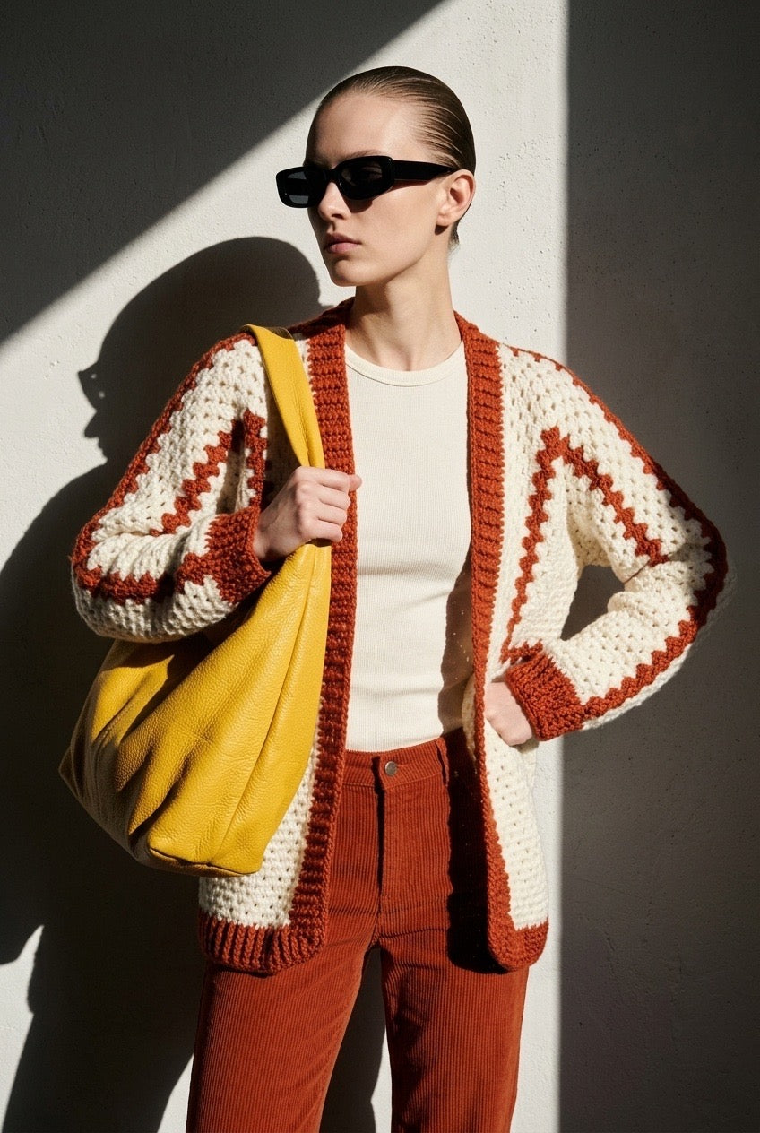 CROCHET CARDIGAN | terracotta