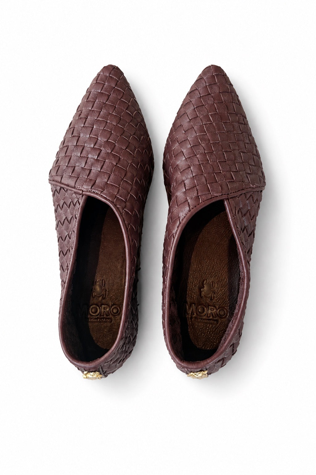 WEAVED LEATHER BABOUCHE