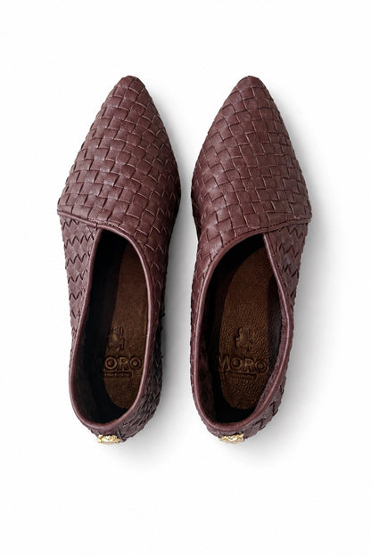 WEAVED LEATHER BABOUCHE