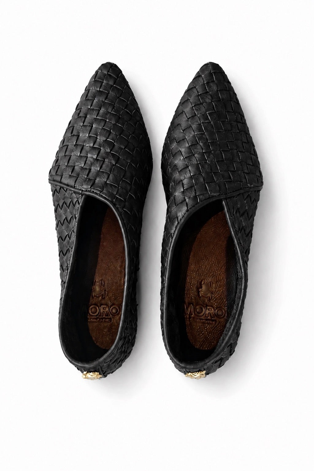 WEAVED LEATHER BABOUCHE