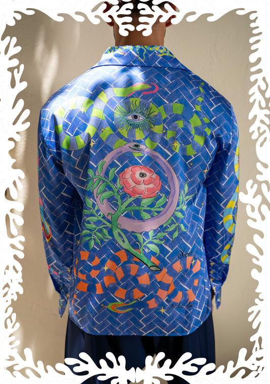 SILK PRINTED SHIRT ZELLIGE