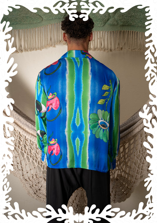 SILK PRINTED SHIRT KALBI