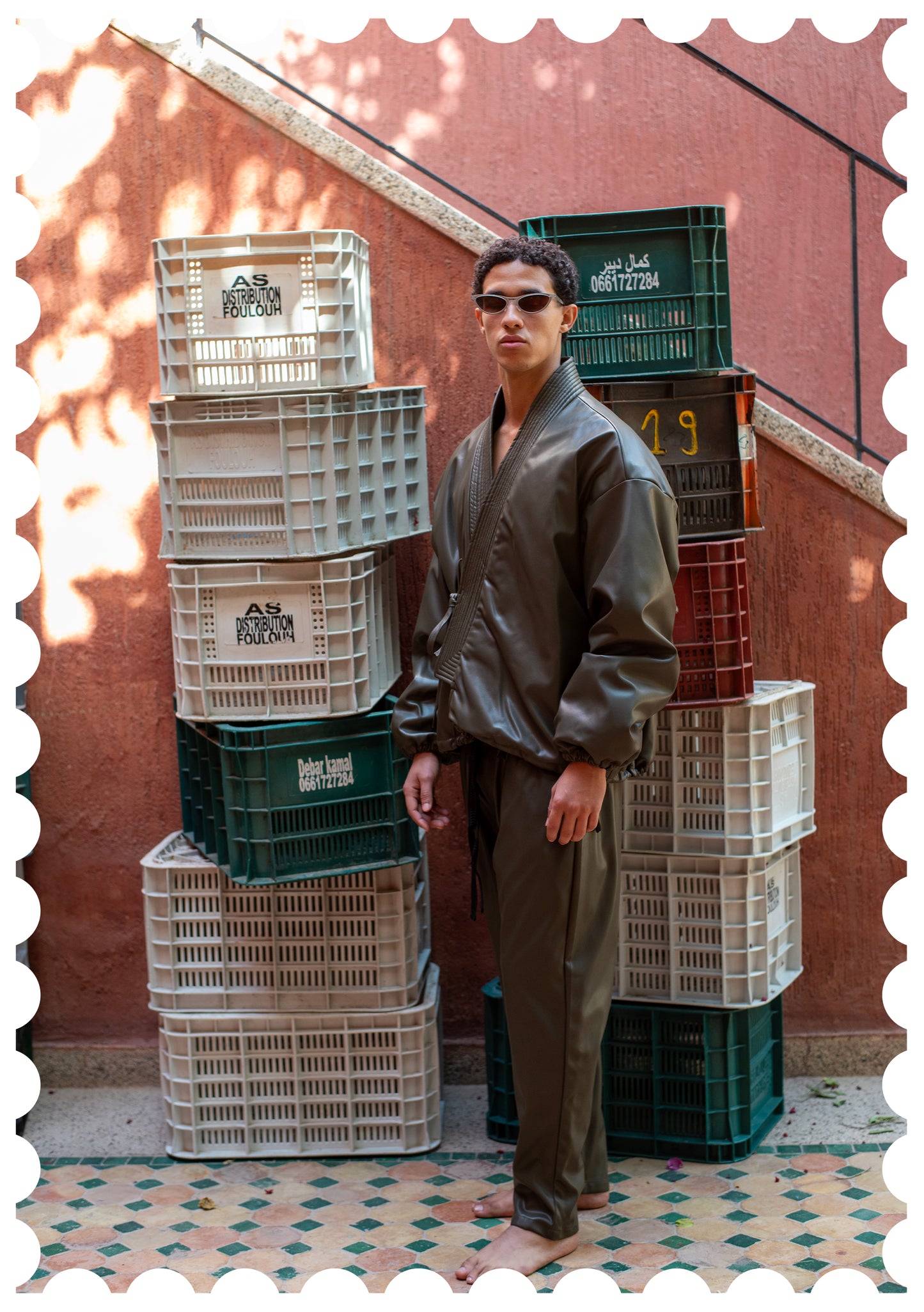 Vegan Leather Kimono Bomber