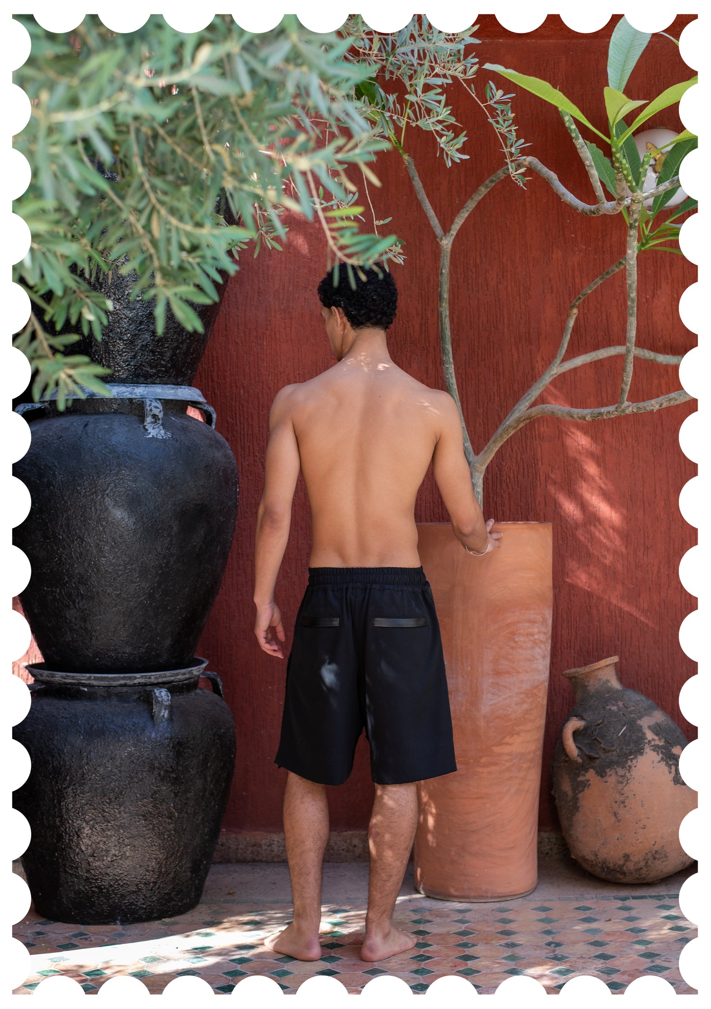 MORO PATCHWORK LEATHER SHORT