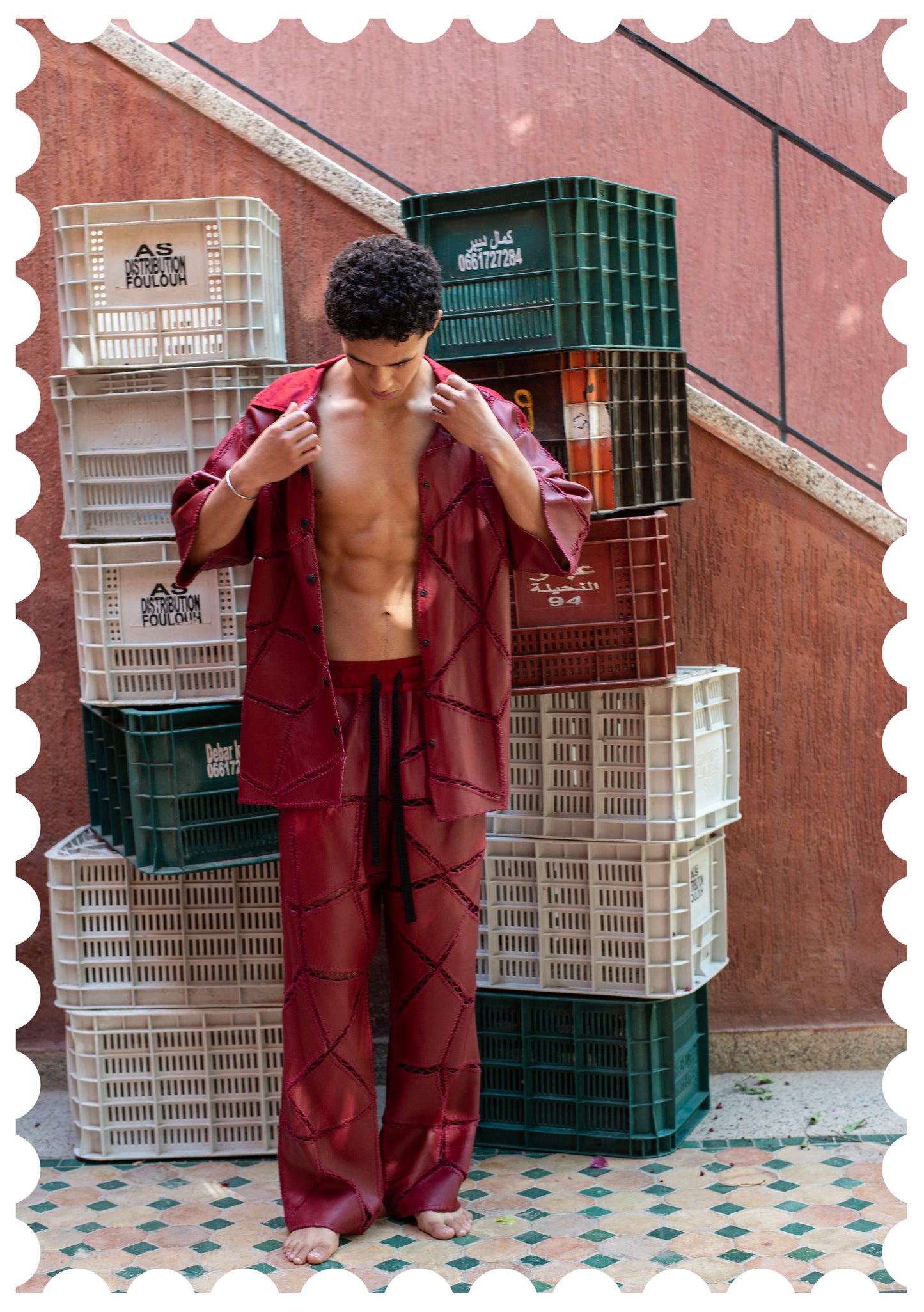 Leather Patchwork Shirt