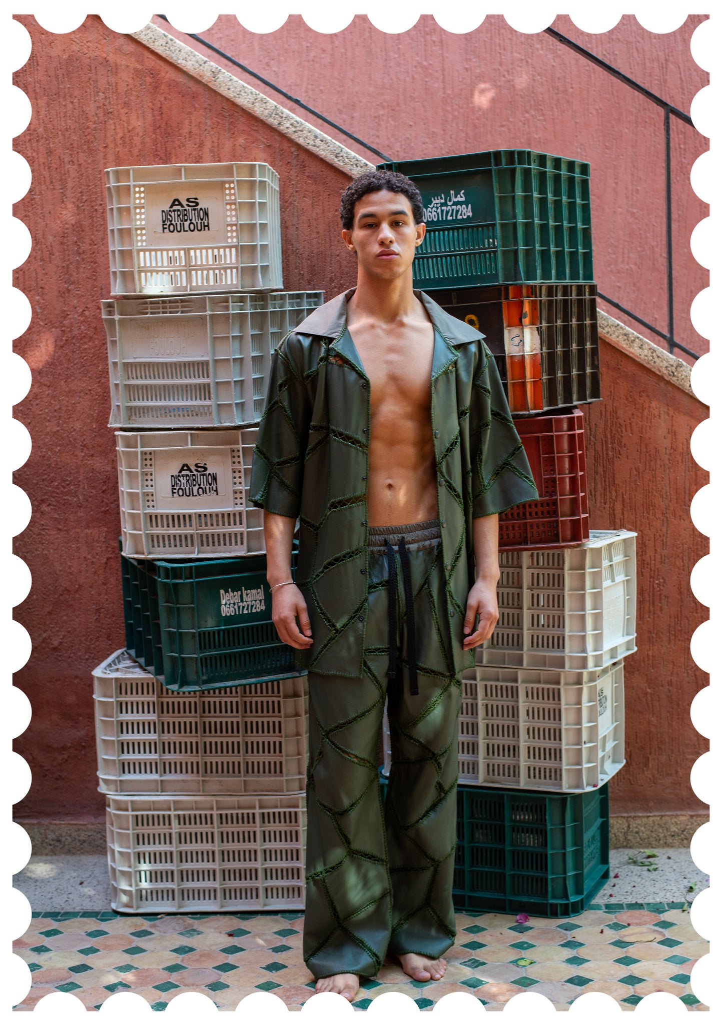 Leather Patchwork Shirt