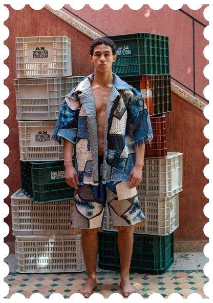 Denim Patchwork Shirt