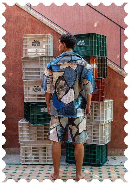 Denim Patchwork Shirt