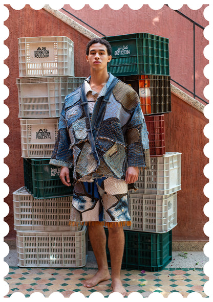 Denim Patchwork Kimono