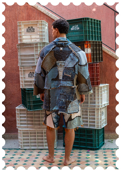 Denim Patchwork Kimono