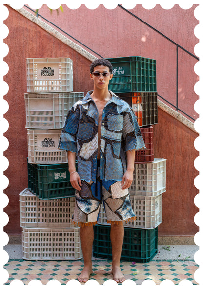 Denim Patchwork Shirt