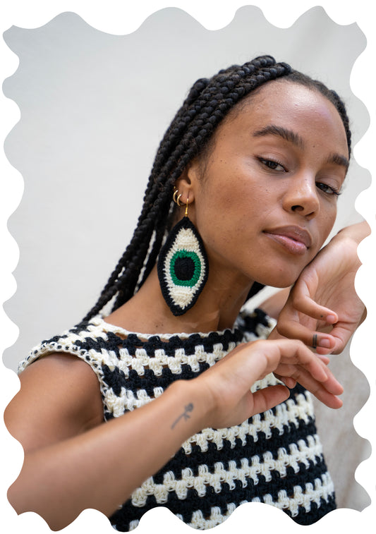 EYE CROCHET EARRINGS