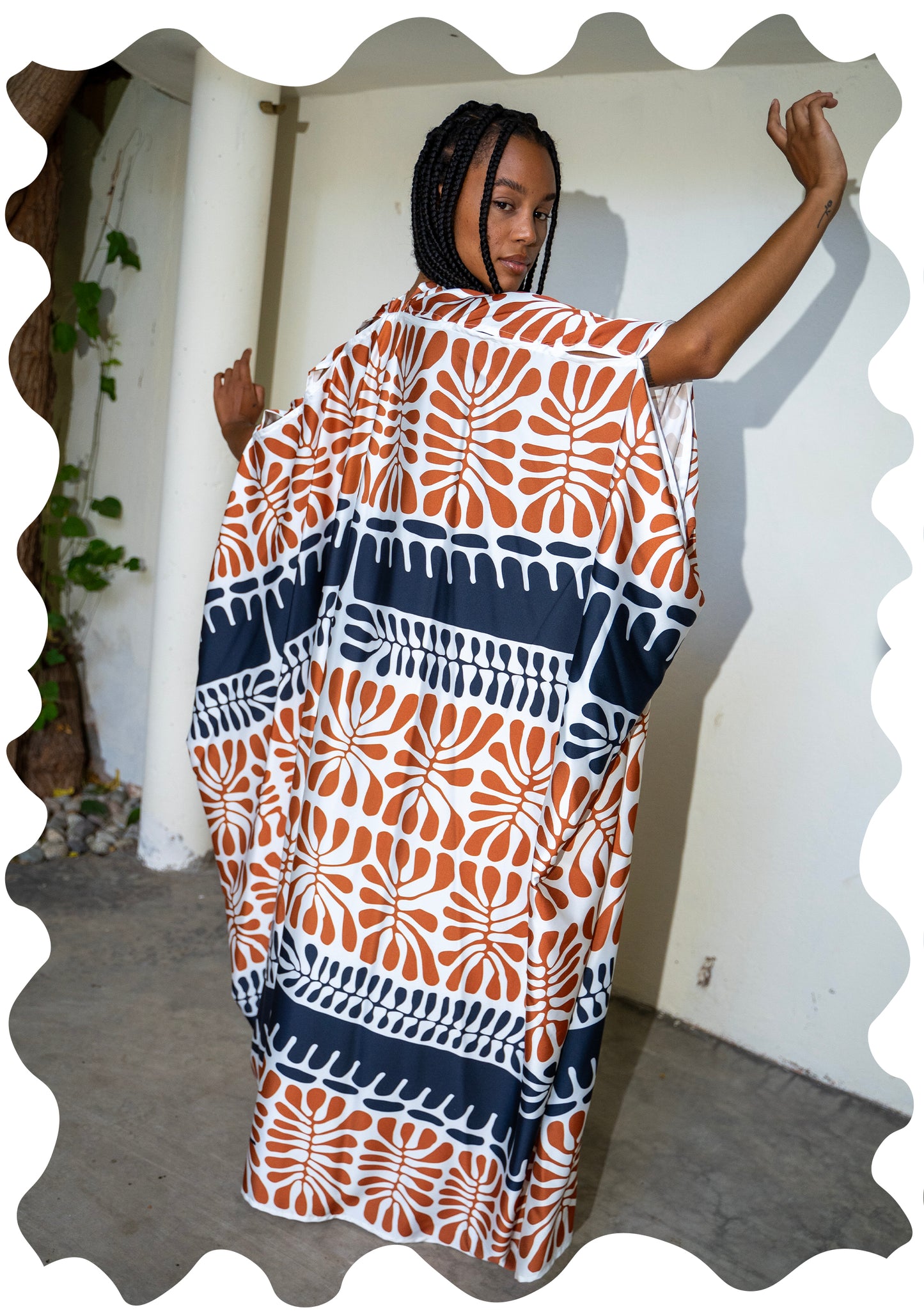 SILK ABAYA MATISSE BROWN