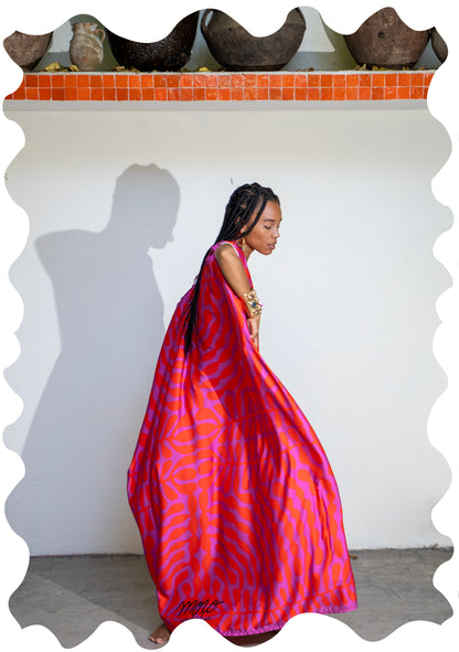 SILK ABAYA MATISSE PINK