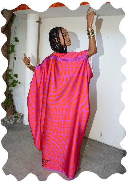 SILK ABAYA MATISSE PINK