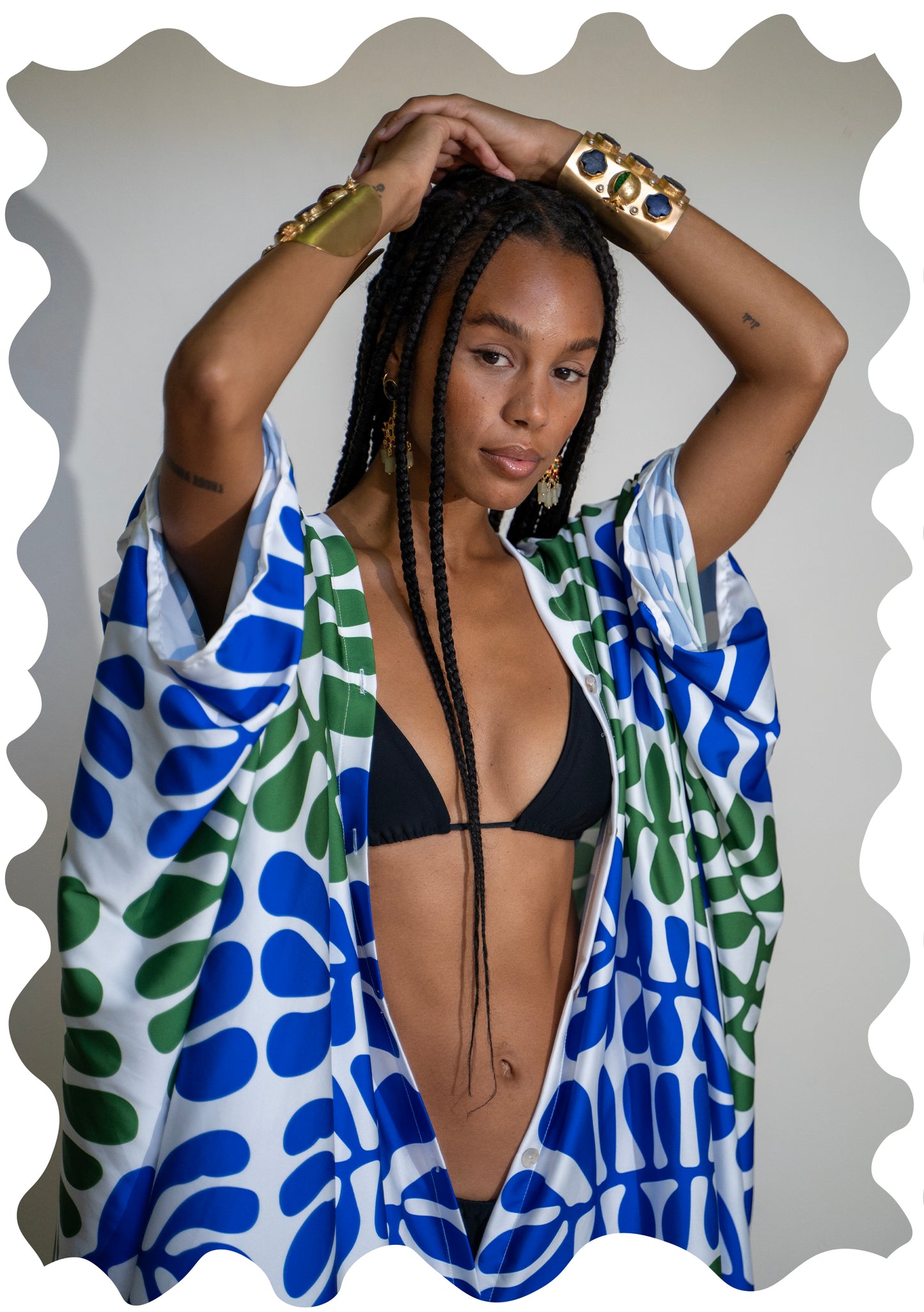 SILK ABAYA MATISSE BLEU