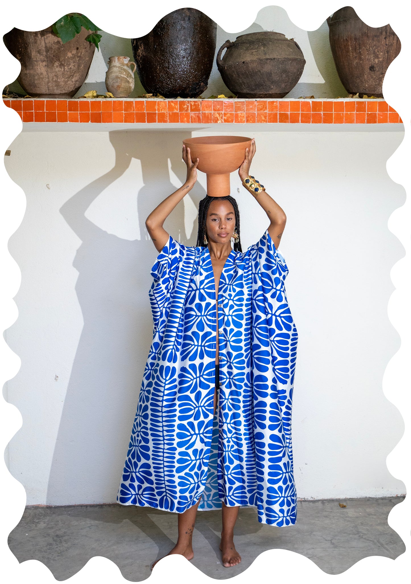 SILK ABAYA MATISSE BLEU