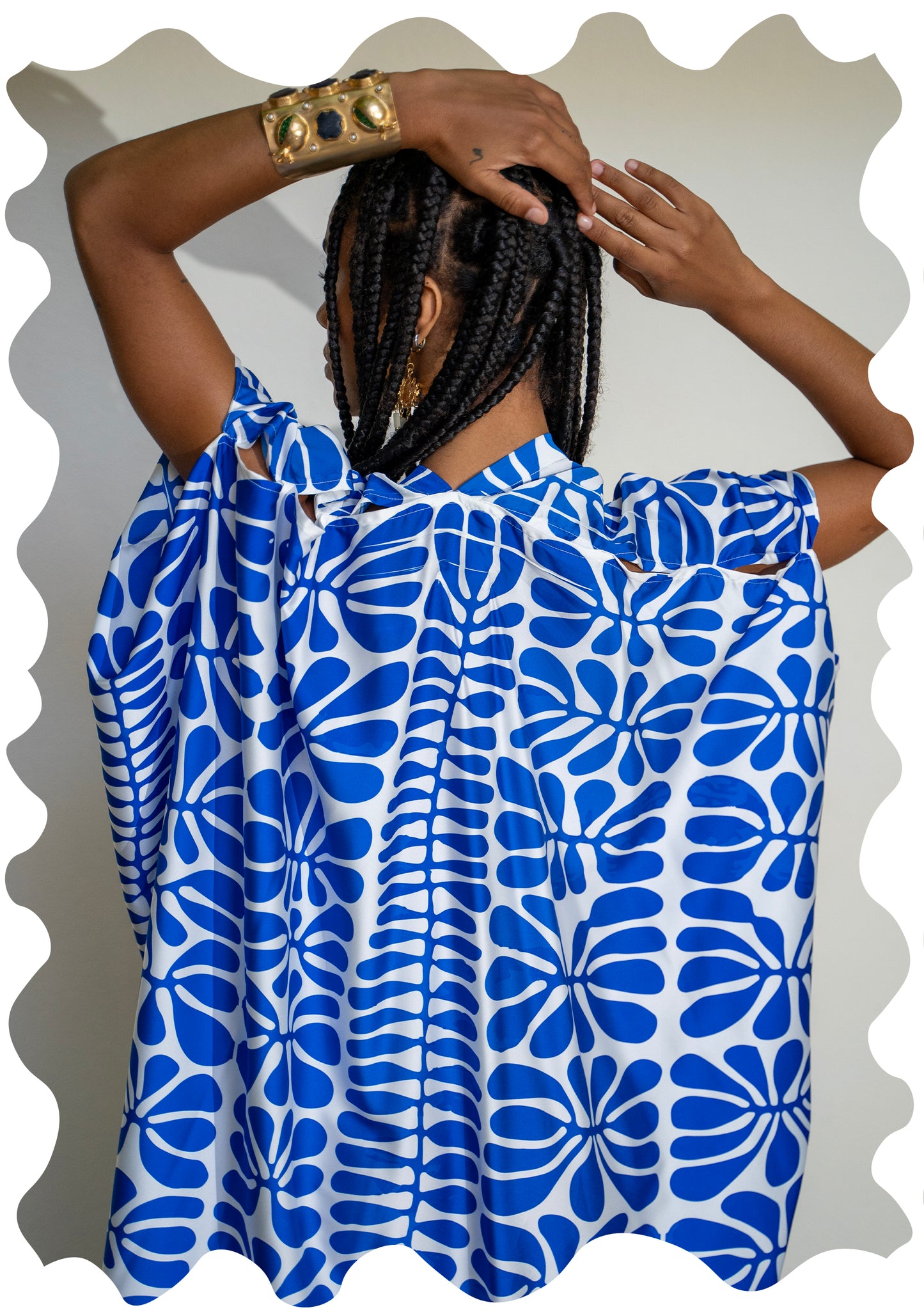 SILK ABAYA MATISSE BLEU