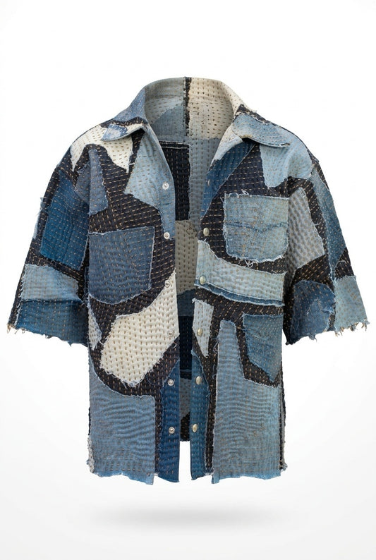 Denim Patchwork Shirt
