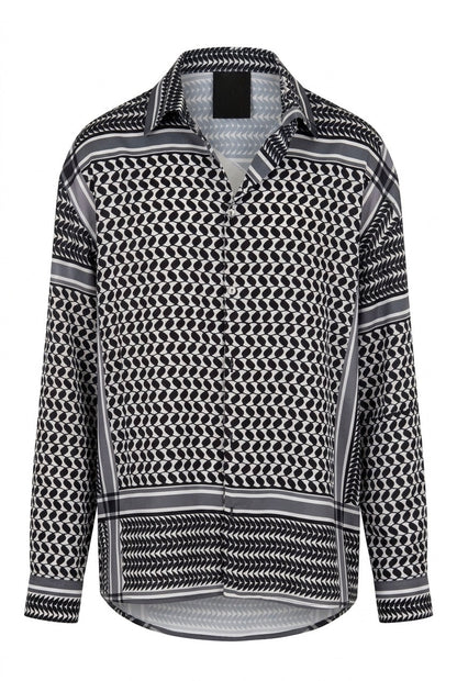 MORO SILK SHIRT | black keffieh