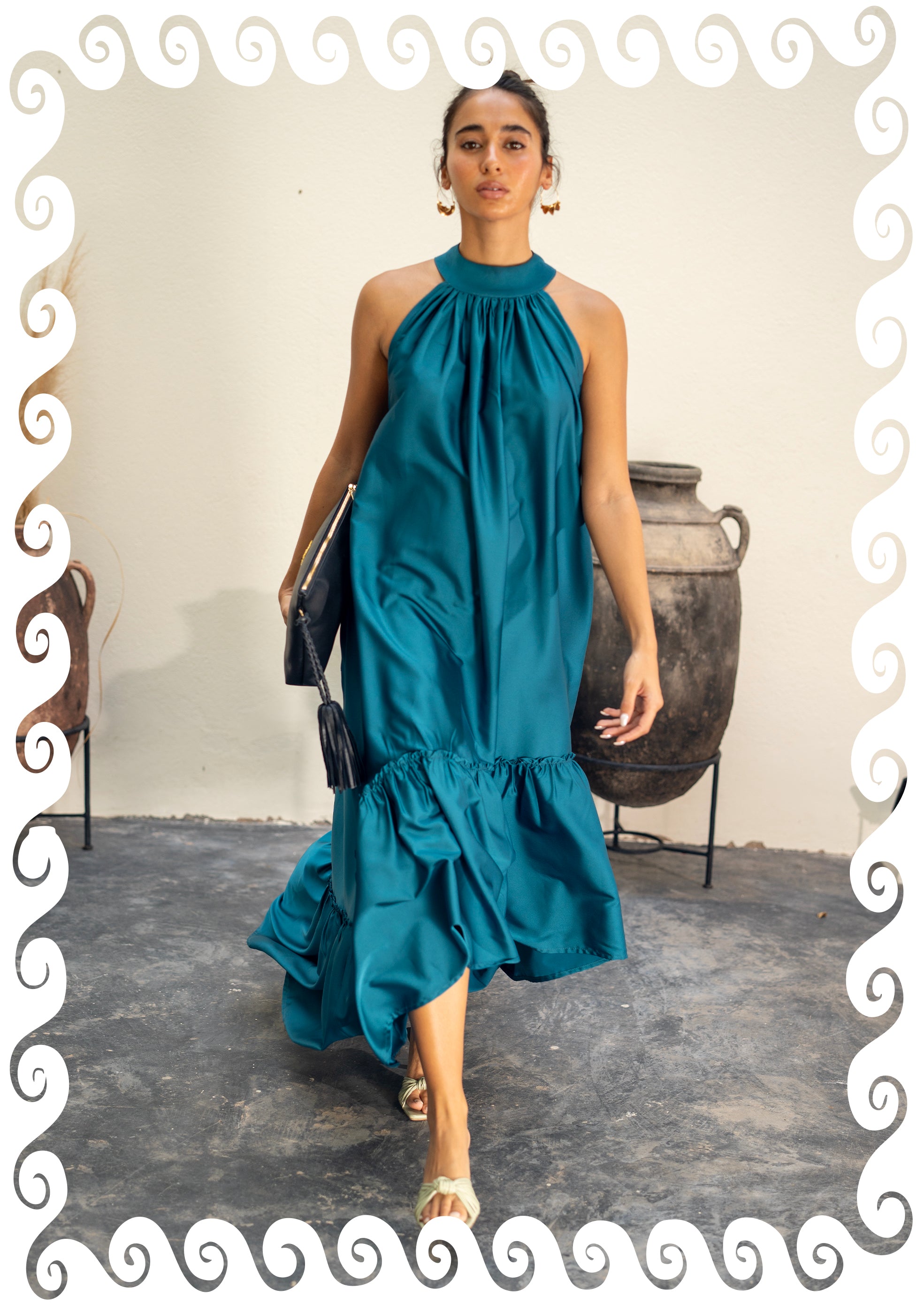 Sana Silk Dress – MORO Marrakech