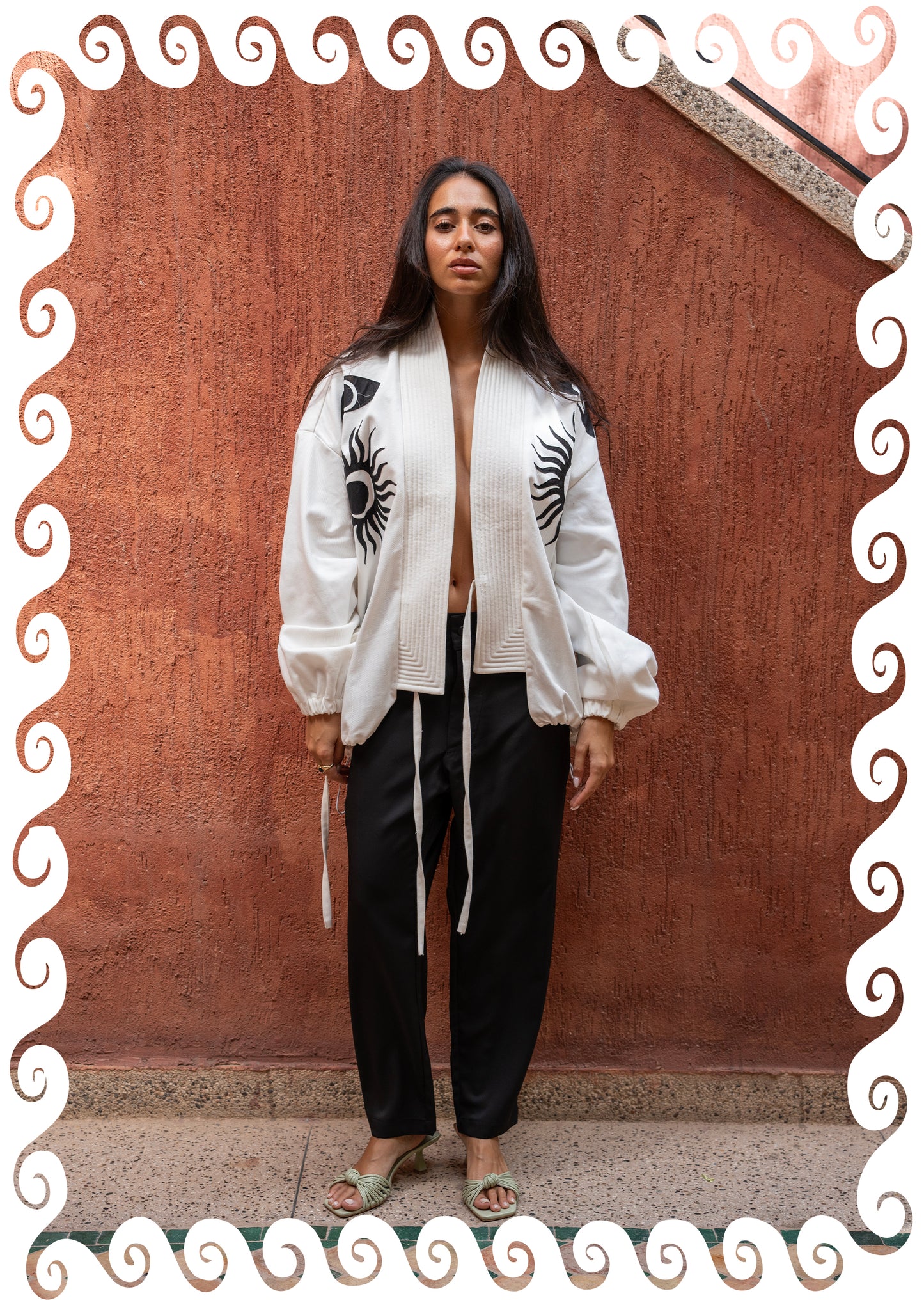 BOMBER KIMONO JACKET WHITE