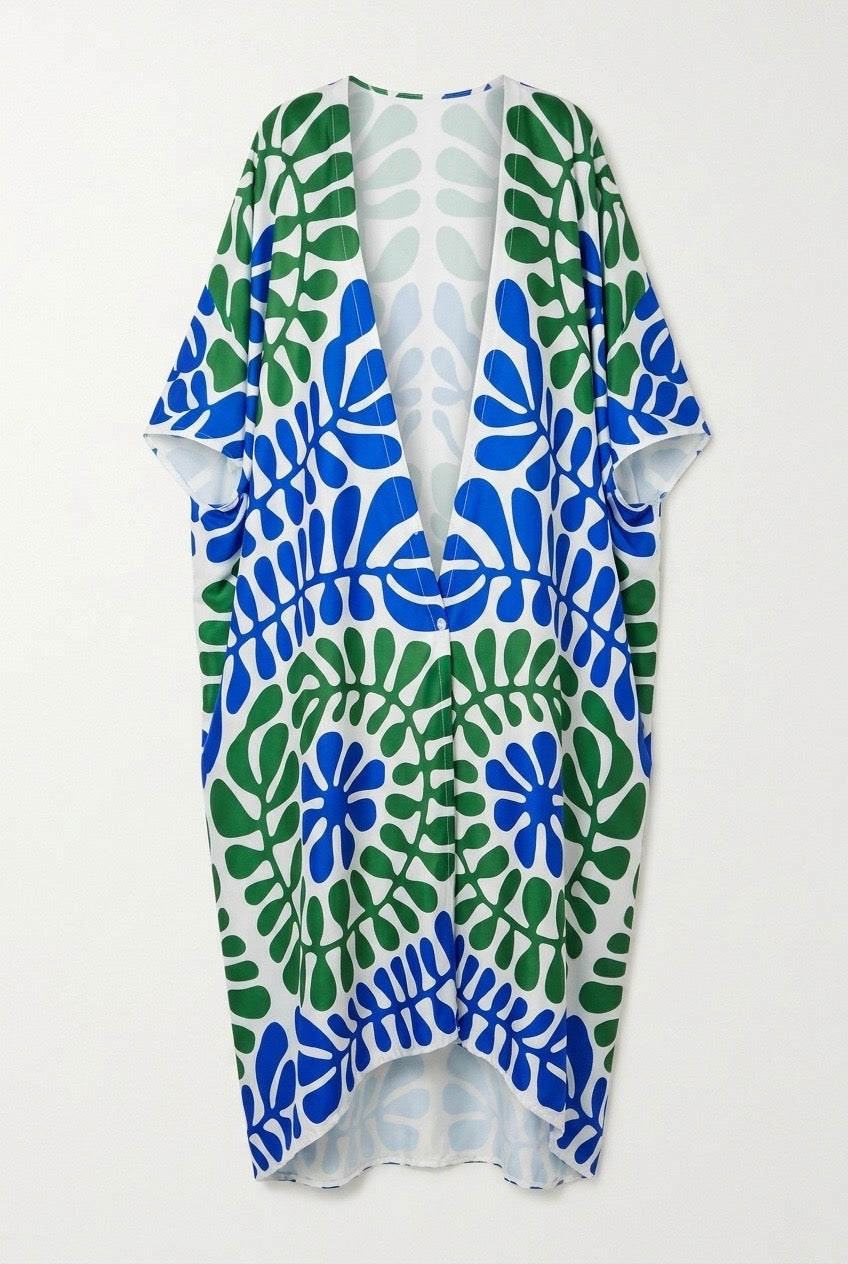 SILK ABAYA MATISSE BLEU