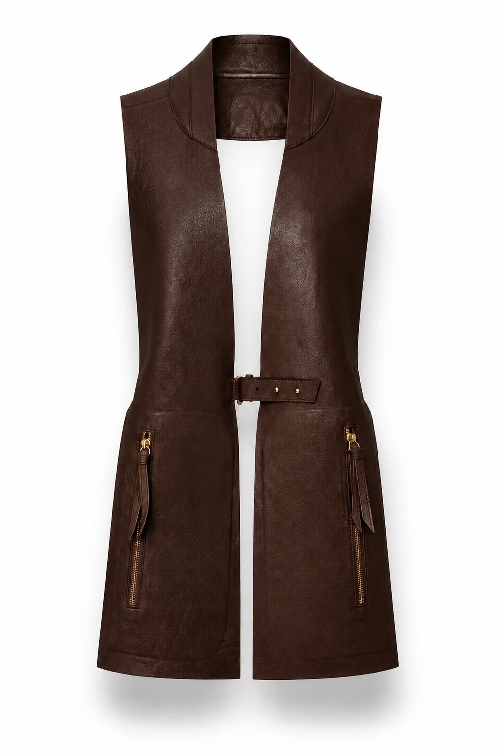 LEATHER VEST W