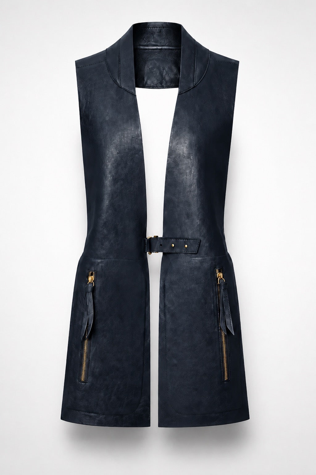LEATHER VEST W