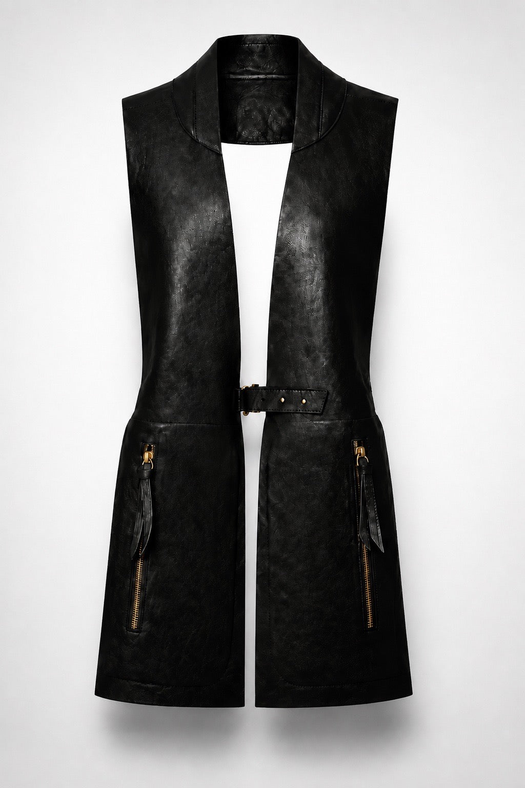 LEATHER VEST W