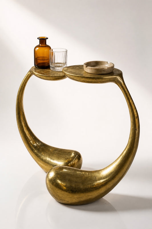 Eggplant Bronze Side Table
