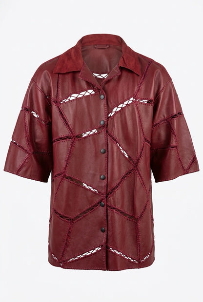Leather Patchwork Shirt