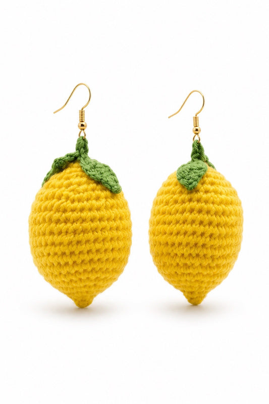LEMON CROCHET EARRINGS