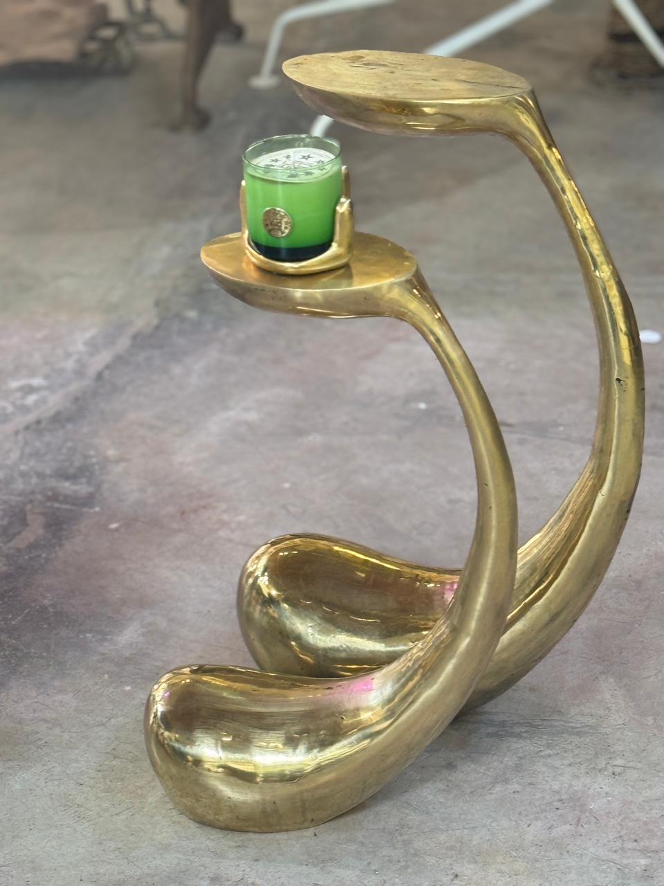 Eggplant Bronze Side Table